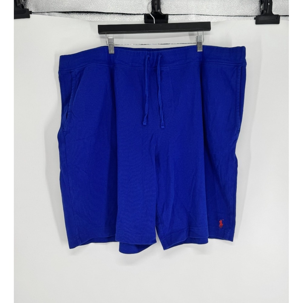 Polo Ralph Lauren Sweat Shorts 4XL Big 4XB Royal Blue Drawstring Athletic Pony